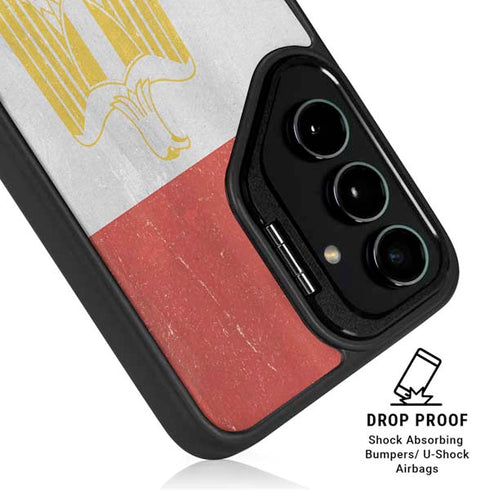 Egypt Flag Distressed Galaxy S24 FE Kickstand Case